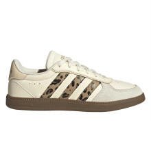 (5.5 UK, Cream/Leopard) Adidas Childrens/Kids Hoops 3.0 Leopard Print Suede Trainers