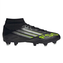 (8 UK, Black/Lemon) Adidas Mens F50 League Mid Cut Soft Ground Football Boots