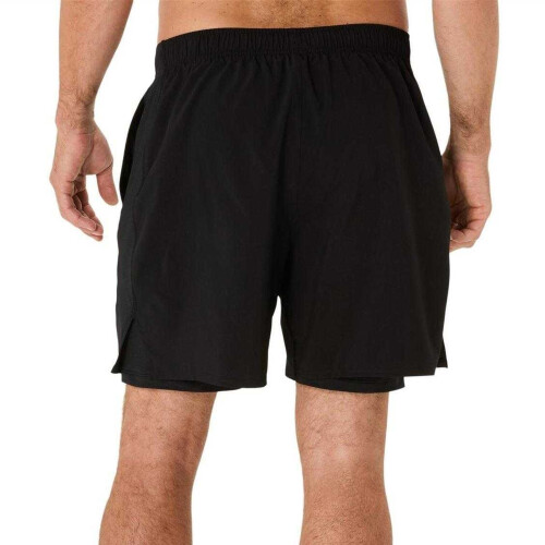 Asics (L, Black) Asics Mens Core 2 in 1 Running Shorts 1