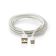 USB-kabel | USB 2.0 | USB-A Han | USB-C Han | 15 W | 480 Mbps | Guldplateret | 2.00 m | Runde | Flettet / Nylon | Aluminium | Cover Window Box