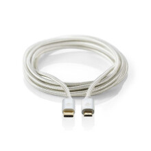 USB-kabel | USB 2.0 | USB-C Han | USB Micro-B han | 10 W | 480 Mbps | Guldplateret | 3.00 m | Runde | Flettet / Nylon | Aluminium | Cover Window Box