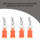 4er-Set Karosserie-Clipstift Halterung Orange RC 11