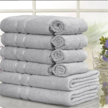 (SILVER) HADI LONDON Luxury 10 Piece Bath Towel Set | 100% Cotton Ultra Soft & Highly Absorbent