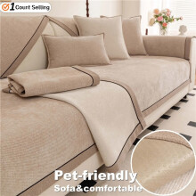 (Green, Backrest 35.4*35.4in(90*90cm)) Colorblock Striped Sofa Cover for Dogs & Cats, Soft Non-Slip Reusable Couch Protector