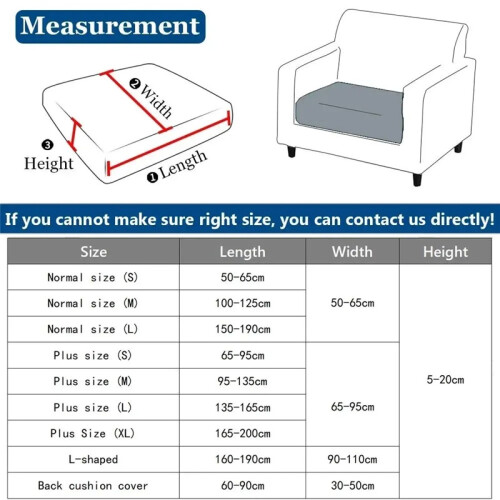 (Grass green, Plus Size (S)-1pc) Thick Jacquard Sofa Seat Cushion Cover Funiture Protector Soft Sofa Protector Couch Covers 1