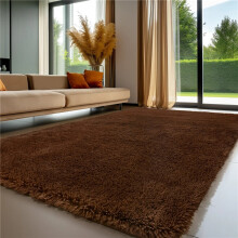 (Coffee Brown, 8' x 10' (240x300cm)) Area Rugs for Living Room , Runner Rug for Bedroom, Anti Slip Fluffy Rug Shaggy Soft Modern