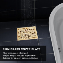 Goldener Ablauf für Boden, flach und