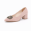 (40, Beige) Low Heels Buckle Shoes 2