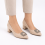 (40, Beige) Low Heels Buckle Shoes 1