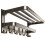 (40cm)Modern Space Aluminum Foldable Towel Rack Hooks Bathroom Organization Storage 6