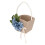 Retro Blumenkorb Leinen Perle für Blumenmädchen 15
