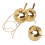Edelstahl Gewürzregal Set 3 Gläser Gold 1