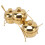 Edelstahl Gewürzregal Set 3 Gläser Gold 15