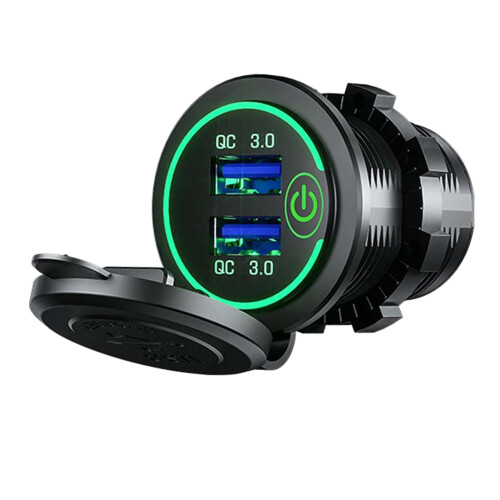 Fahrzeug Ladegerät QC3.0 USB Multiport Adapter ABS 2