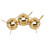 Edelstahl Gewürzregal Set 3 Gläser Gold 6