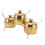 Edelstahl Gewürzregal Set 3 Gläser Gold 5