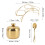 Edelstahl Gewürzregal Set 3 Gläser Gold 10