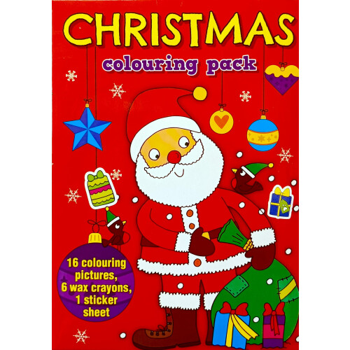 (1 Pack) Christmas Colouring Pack A4 1