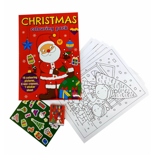 (1 Pack) Christmas Colouring Pack A4 2