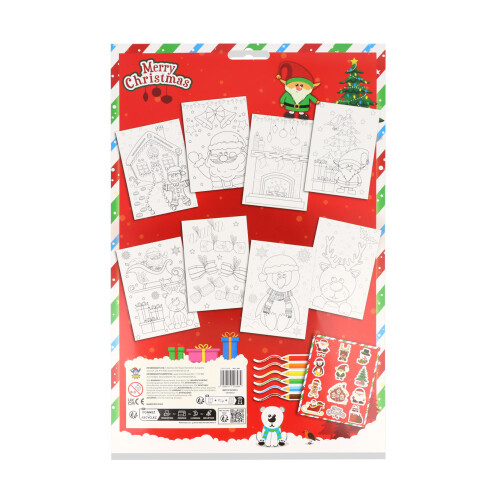 (1 Colouring Set) Christmas Colouring Set with Stickers 2