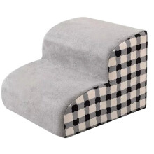 Booteely High Density Foam Dog Stairs for Small Dogs - Non-Slip Pet Steps for Sofa and Bed A