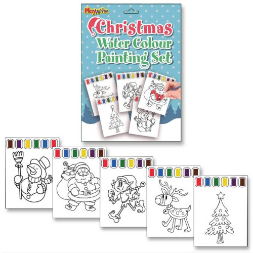 (1 Set) Christmas Water Colour Painting Set