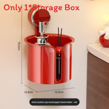 (Red)Kunststoff Mehrzweck Toilettenpapier Box mit Saughalterung für Bad und Zimmer WC