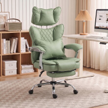 (Green) HOMCOM Big and Tall Office Chair with Lumbar Support