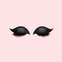(Black)Eye Makeup Patch With Polyester Fabric For Hasslefree Lash Styling Daily For