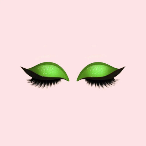 (Green)Eye Makeup Patch With Polyester Fabric For Hasslefree Lash Styling Daily For