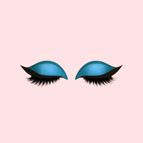 (Blue)Eye Makeup Patch With Polyester Fabric For Hasslefree Lash Styling Daily For
