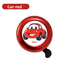 (Red Car)Kids Aluminum Bike Bell With Unicorn And Car Print Design Enjoy Loud Sound Clear