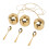 Edelstahl Gewürzregal Set 3 Gläser Gold 17
