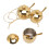 Edelstahl Gewürzregal Set 3 Gläser Gold 19