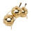 Edelstahl Gewürzregal Set 3 Gläser Gold 4