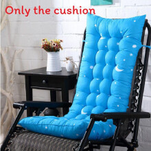 (Sky Blue, 125*48*8cm) Lounger Back Patio Cushion Recliner Bench Thick Padded Garden Pad Rocking Chair