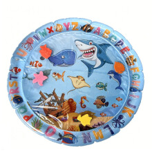 (Ocean World)Pvc Infant Water Mat With Marine Animal Print For Crawling Exploration Sensory