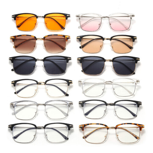 (Leopard Brown)Retro Square Frame Blue Light Glasses With Antireflective Coating Business For 1
