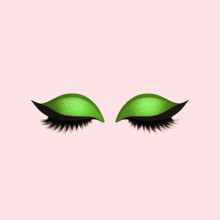 (Green)Eye Makeup Patch With Polyester Fabric For Hasslefree Lash Styling For Daily