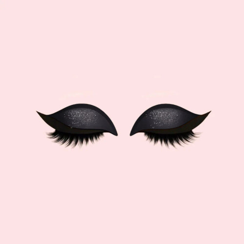 (Black)Eye Makeup Patch With Polyester Fabric For Hasslefree Lash Styling For Daily