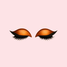 (Orange)Eye Makeup Patch With Polyester Fabric For Hasslefree Lash Styling For Daily