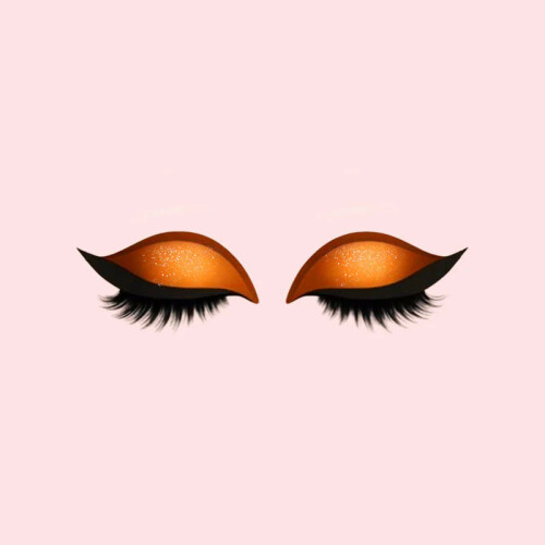 (Orange)Eye Makeup Patch With Polyester Fabric For Hasslefree Lash Styling For Daily