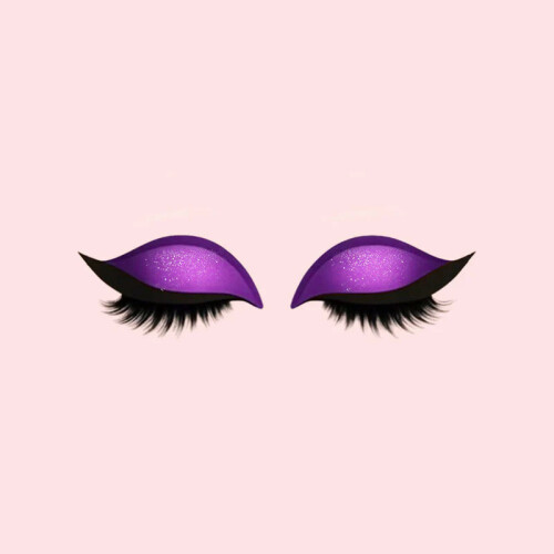 (Purple)Eye Makeup Patch With Polyester Fabric For Hasslefree Lash Styling For Daily