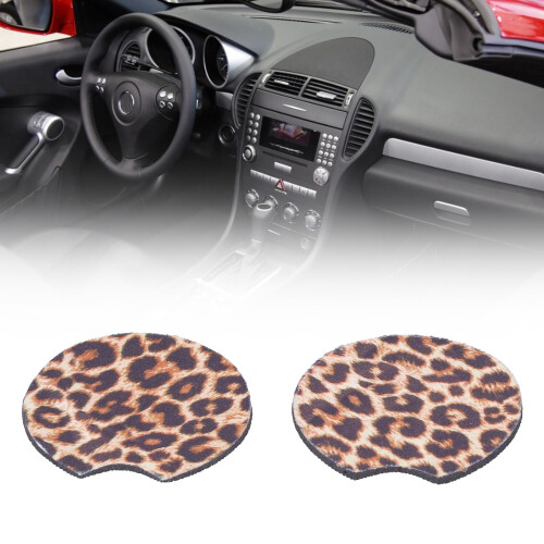 Leopardenmuster Becheruntersetzer 2er Set Auto