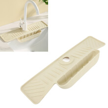 Wasserhahnmatte Silikon Beige Spritzschutz Küche
