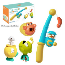 (4Piece)Giocattoli da Pesca Magnetici Oceanici per Bambini con Disegno Pesce Granchio per Sviluppo Gioco