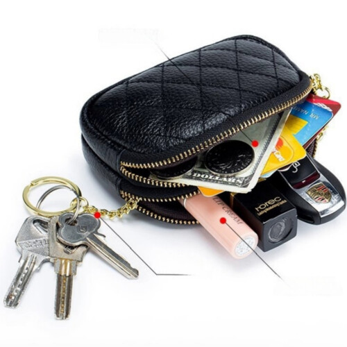 Bolsa de Maquillaje de Cuero Simple para Mujer