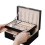 Portable Double-Layer Jewelry Box with Lock Black 1