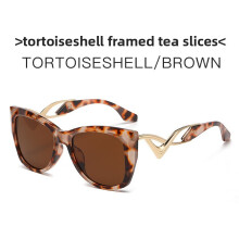 (Bean Tea)Highstyle Cat Eye Sunglasses With Gradient Tints For Urban And Leisure Looks