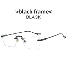 (Black)Unisex Square Optical Glasses With Antiblue Light Pc Lenses For Everyday Wear